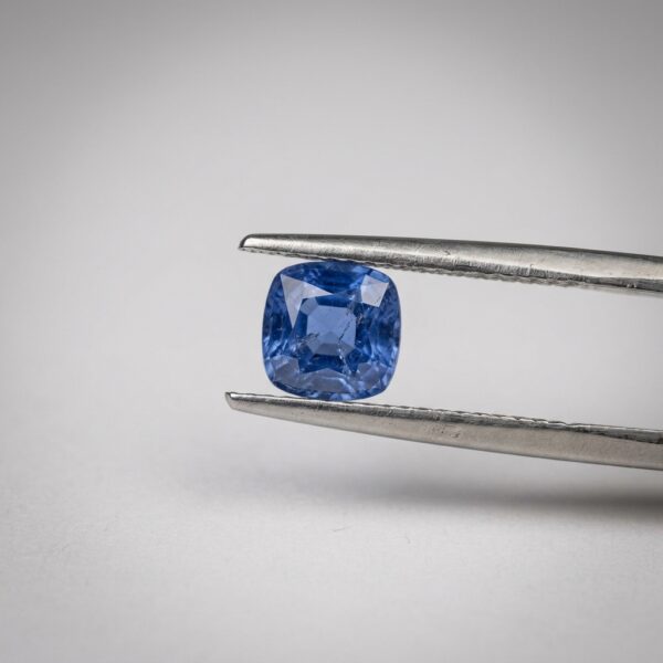 1.25 Carat Cushion-Cut Loose Blue Sapphire, Heat-Treated