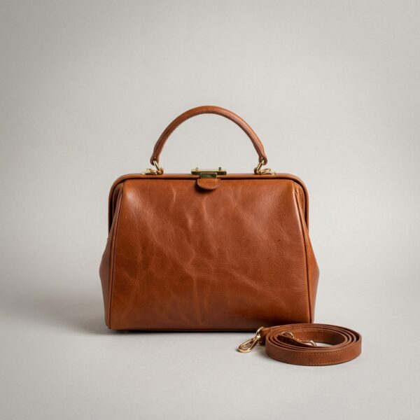 Full-Grain Leather Top-Handle Handbag