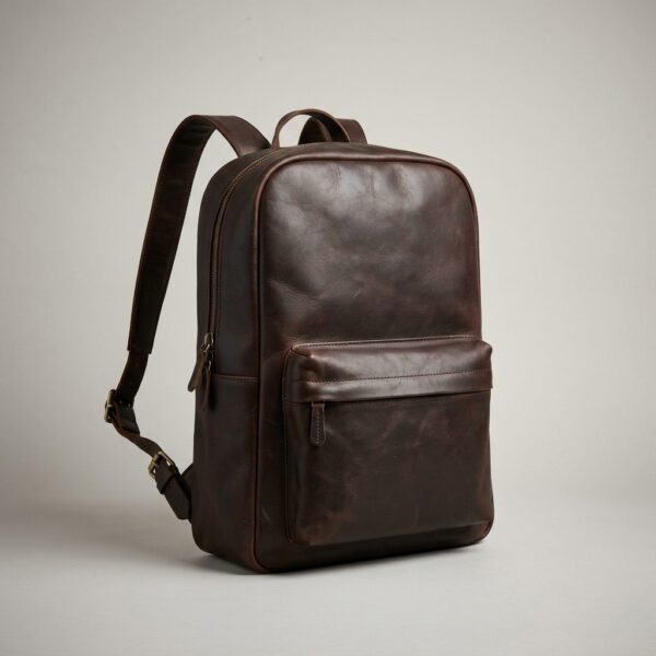 Full-Grain Leather Travel Backpack